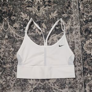 Nike Women's White and Gray Sports Bra
